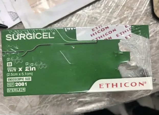 Surgicel SNoW™ Absorbable Hemostat size comparison